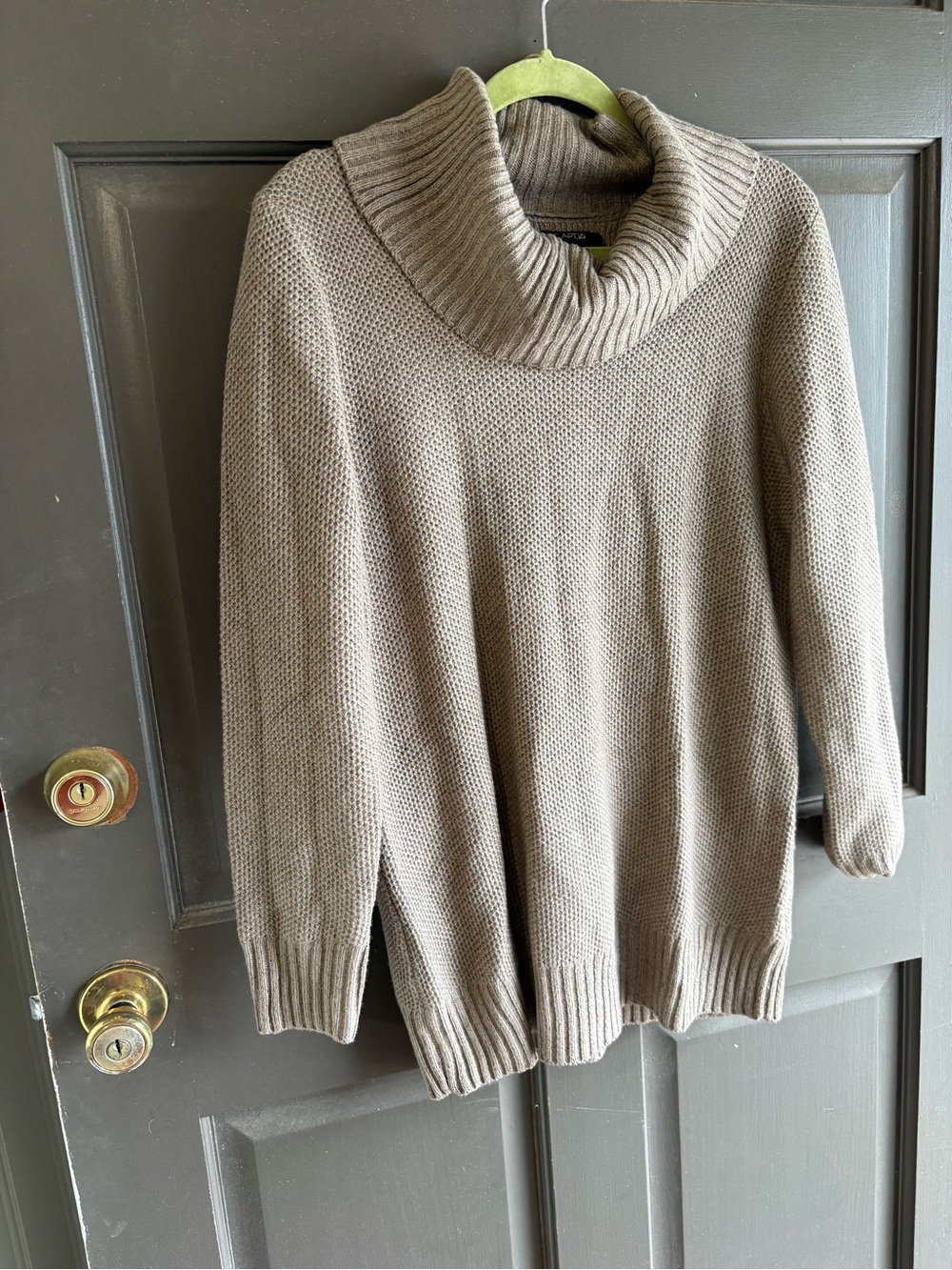 Apt. 9 Taupe Cowl Neck Sweater